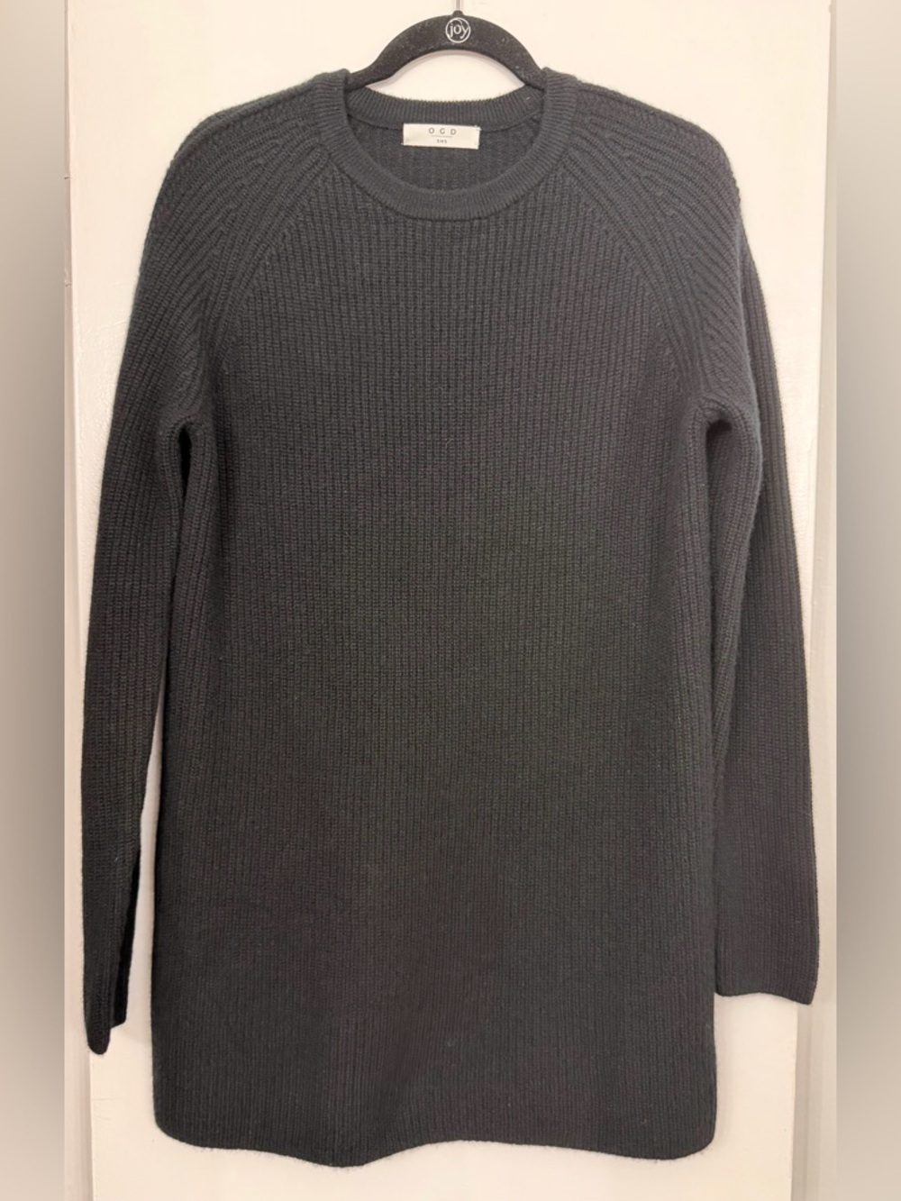 OGD One Grey Day Black Cashmere Long Sleeve Dress Size Est. Large